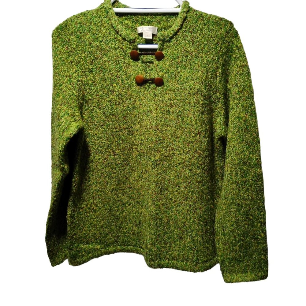 Christopher & Banks -Preppy Colorful Green Women's Medium Sweater